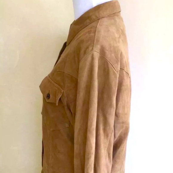 RALPH LAUREN Western Equestrian Glove Soft Suede Leather Coat Dress 8 RARE NWT!! - Picture 10 of 13
